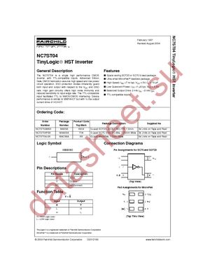 NC7ST04L6X datasheet  